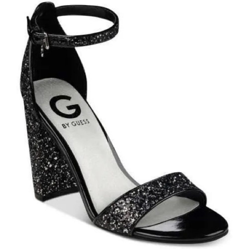 G by Guess Black Chunky Heels